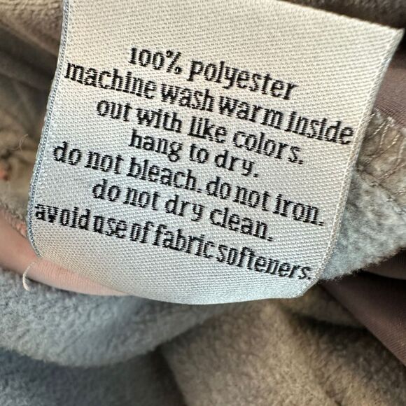 Dudley Stephens Wide Leg Pull On Fleece Pant w/ Pockets Grey Pink Stripe Size L - Picture 11 of 13